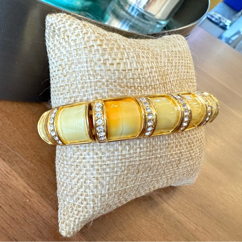 Joan Rivers Yellow Enameled Stretch Bracelet - Picture 3 of 8
